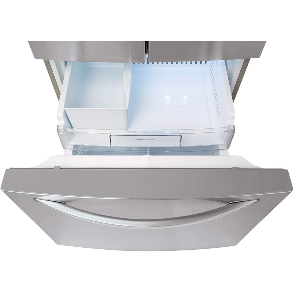 LG LFDS22520S - Refrigerator/Freezer - French Door Bottom Freezer with Water Dispenser - Stainless Steel