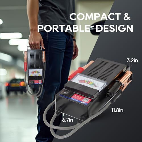 TOPDC 6V/12V Automotive Battery Load Tester 130 Amp 100-1000 CCA Car Battery Tester Alternator Tester for Car Truck RV Motorcycle Boat ATV