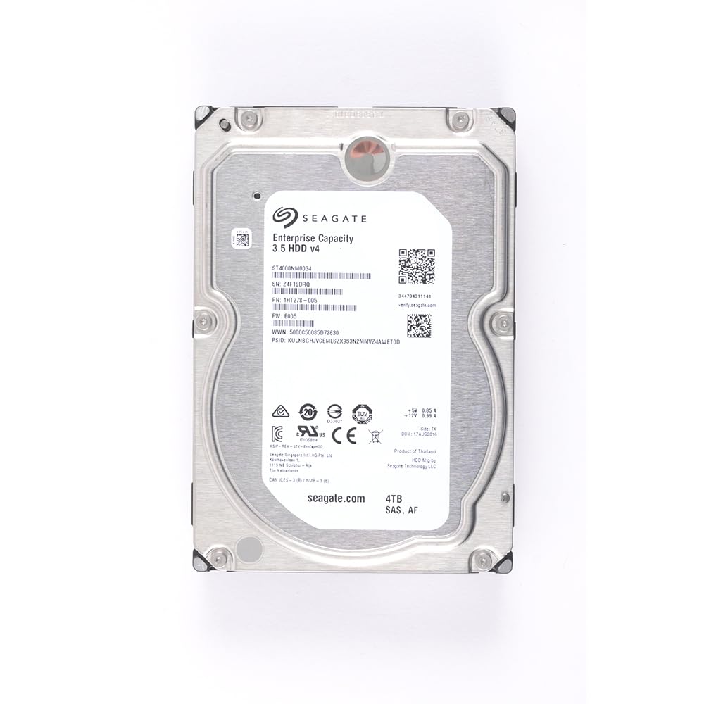 SEAGATE ST4000NM0034 3.5 4TB 7200RPM SAS 12GB Hard Drive Seagate Technology ST4000NM0034 Seagate Hard Drives (Renewed)