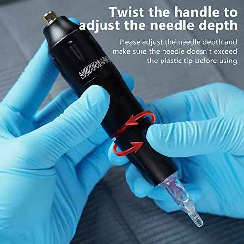 Tattoo Kit, Wormhole Tattoo Gun Kit Tattoo Pen Kit Cartridge Tattoo Machine Kit for Beginners Rotary Tattoo Machine Pen Kit Tattoo Pen Type Machine Kit Professional Complete Tattoo Kit Tattoo Supplies