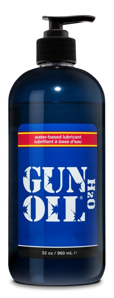Gun Oil Water Based Lube 32 Ounce Premium Personal Lubricant, Long Lasting Non Staining Condom Compatible Toy Safe PH Balanced Hypoallergenic Paraben Free Intimate Lubes for Women Men & Couples