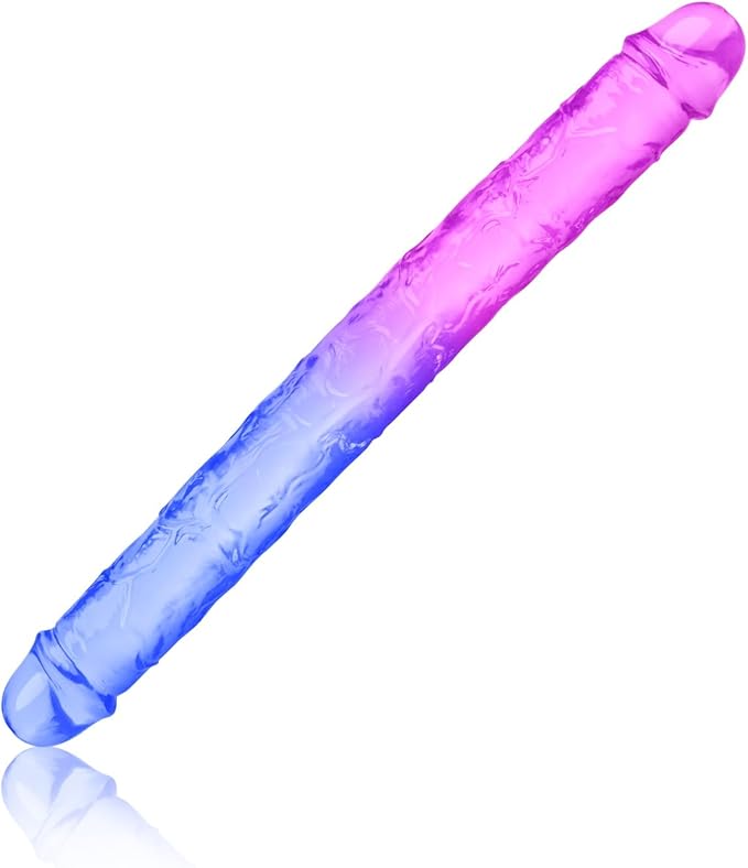 Sex Factory Double Ended Realistic Dildo Flexible TPE Gradient