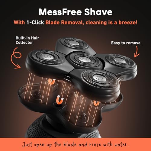 BaldiePro Blade Refill - Electric Shaver Replacement Head for BaldiePro Head Shaver - Electric Razor Replacement Blades for Bald Head and Face - Waterproof for Wet and Dry Shave