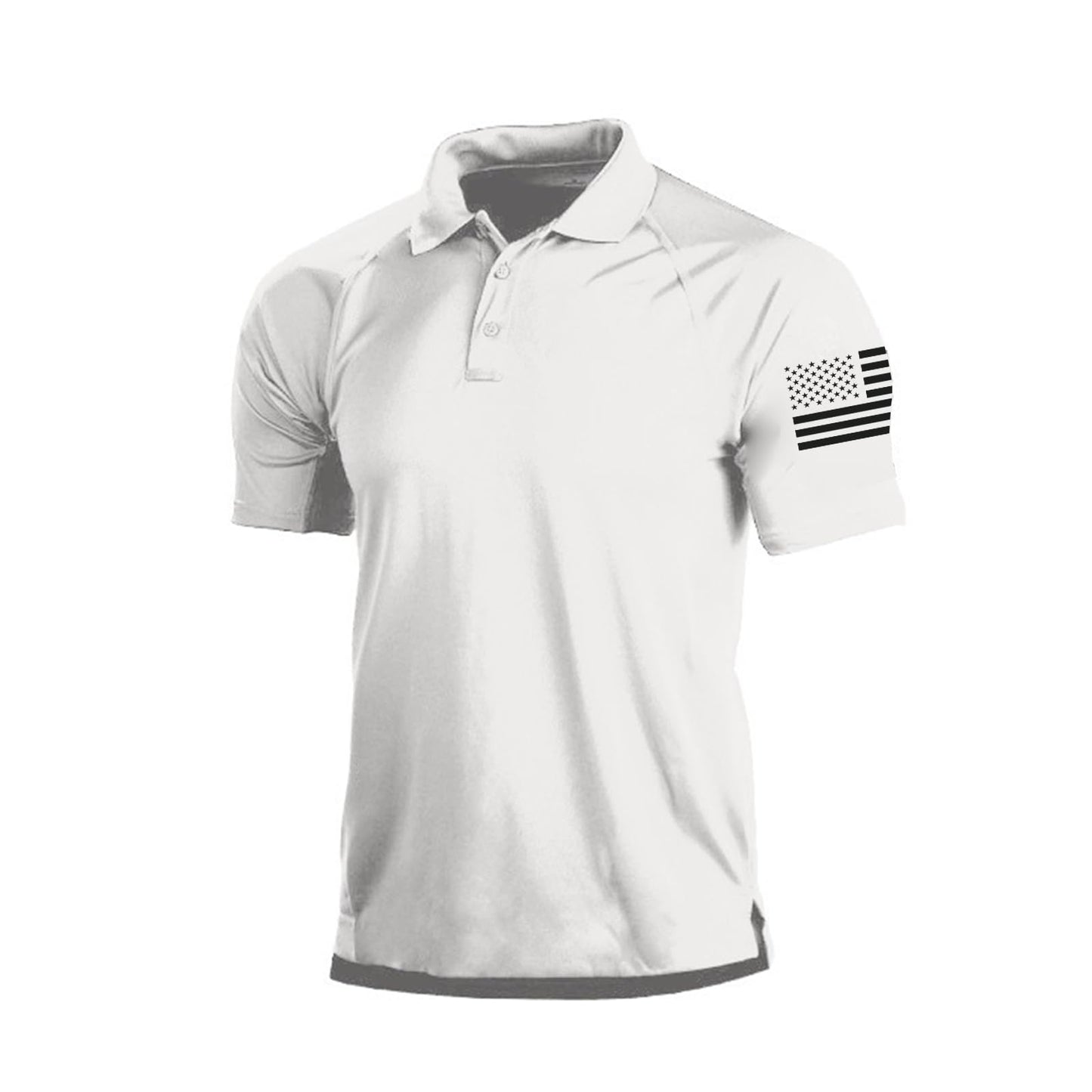 H HYFOL Short Sleeve Polo Shirts for Men Graphic Stretch Casual American Patriotic Raglan Golf Polos for Men