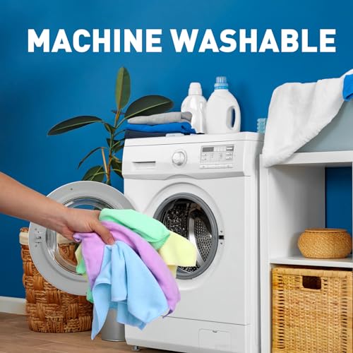 TEAWOO Microfiber Towels Bulk, Cleaning Cloths, Microfiber Towels for Cars, Cleaning Rags (12x12 inches)