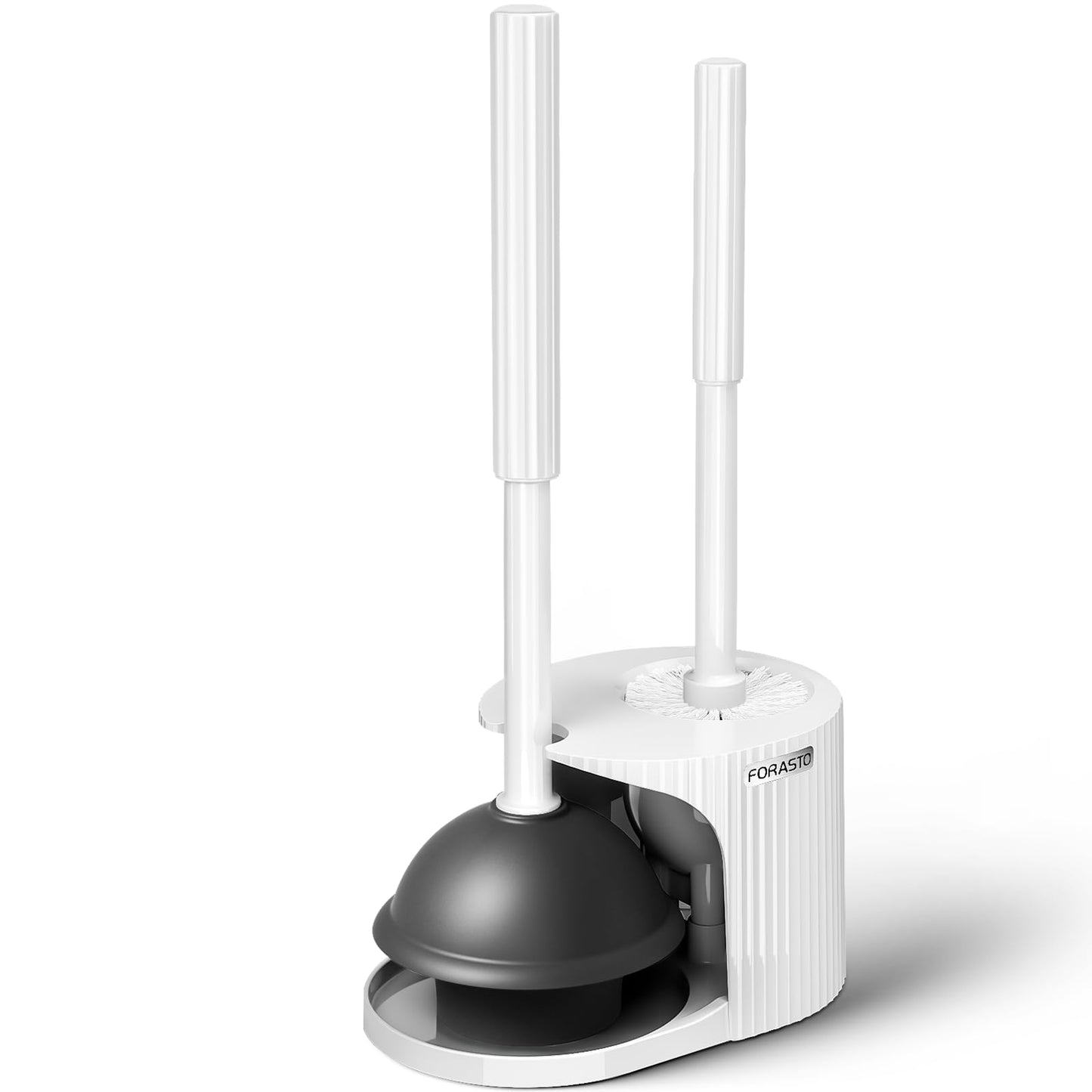 FORASTO Toilet Plunger and Brush Set，Toilet Bowl Brush Plunger Set