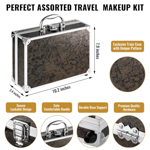 Complete Beauty Train Case with Makeup Kit