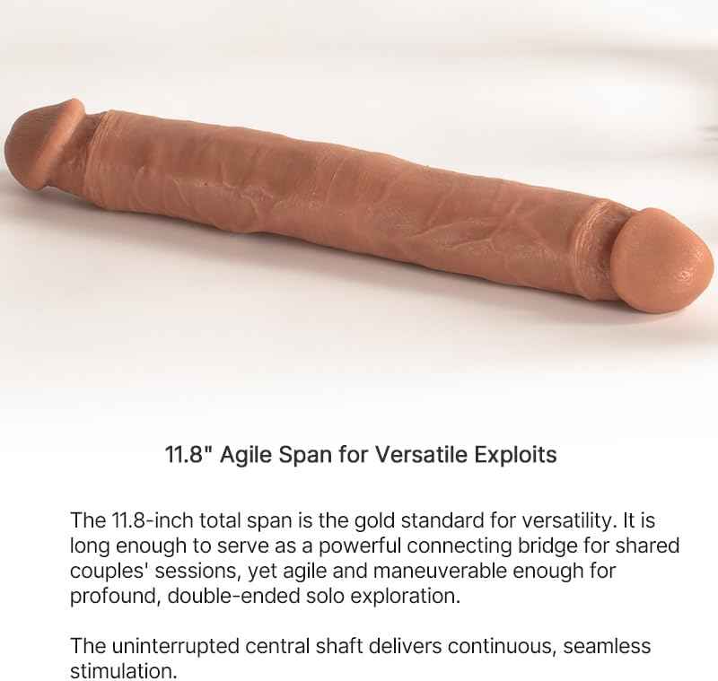 RAWFILE ARCHIVE 11.8in Double Ended Dildo Silicone Realistic 1.57in