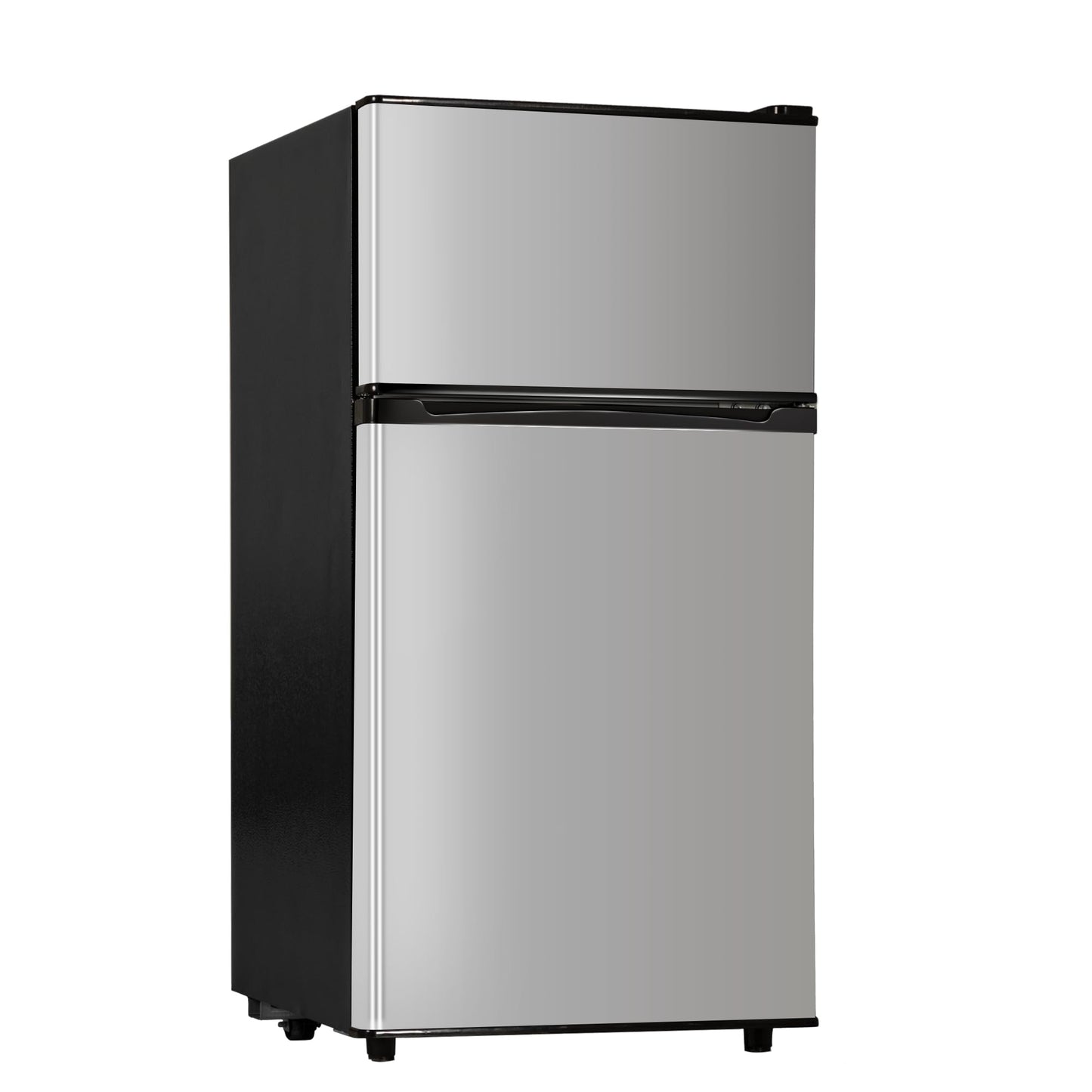 Manastin 3.55 Cu.Ft Mini Fridge with Freezer, Small Refrigerator with 2 Doors for Kitchen, Dorm, Office and Bedroom, Mini Refrigerator with Adjustable Shelves (Black)