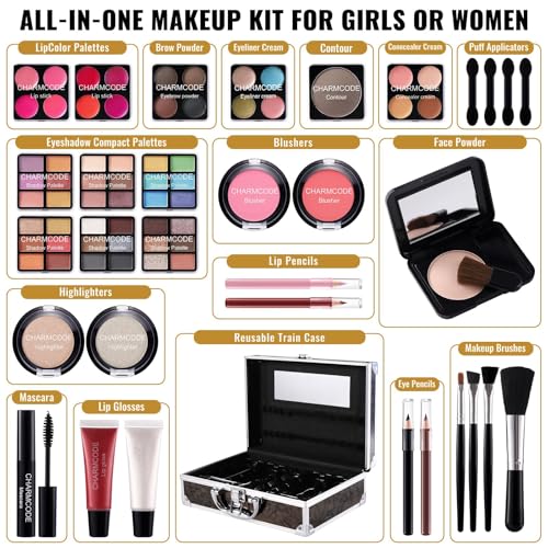 Complete Beauty Train Case with Makeup Kit