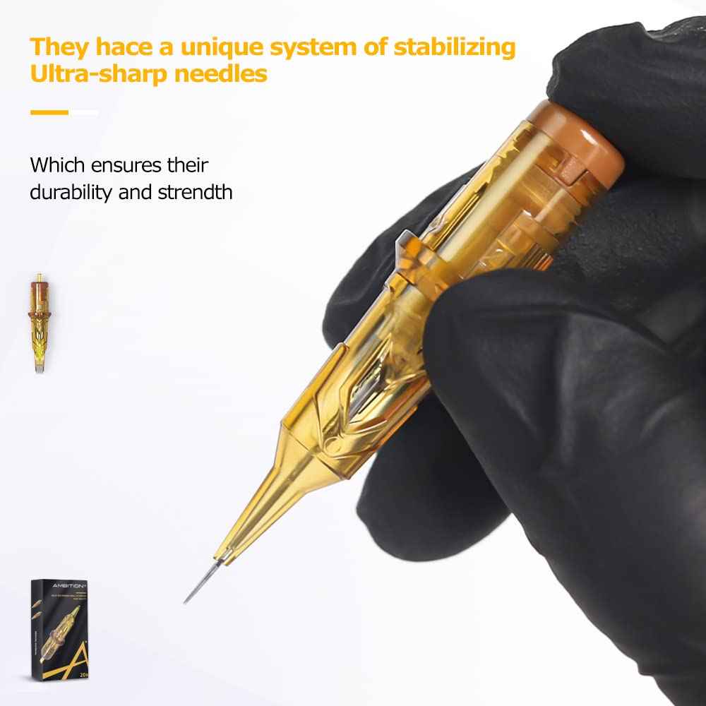 Ambition Glory Tattoo Cartridges Needles Disposable 20pcs 0.25mm Round Liner for Rotary Tattoo Machine Supply