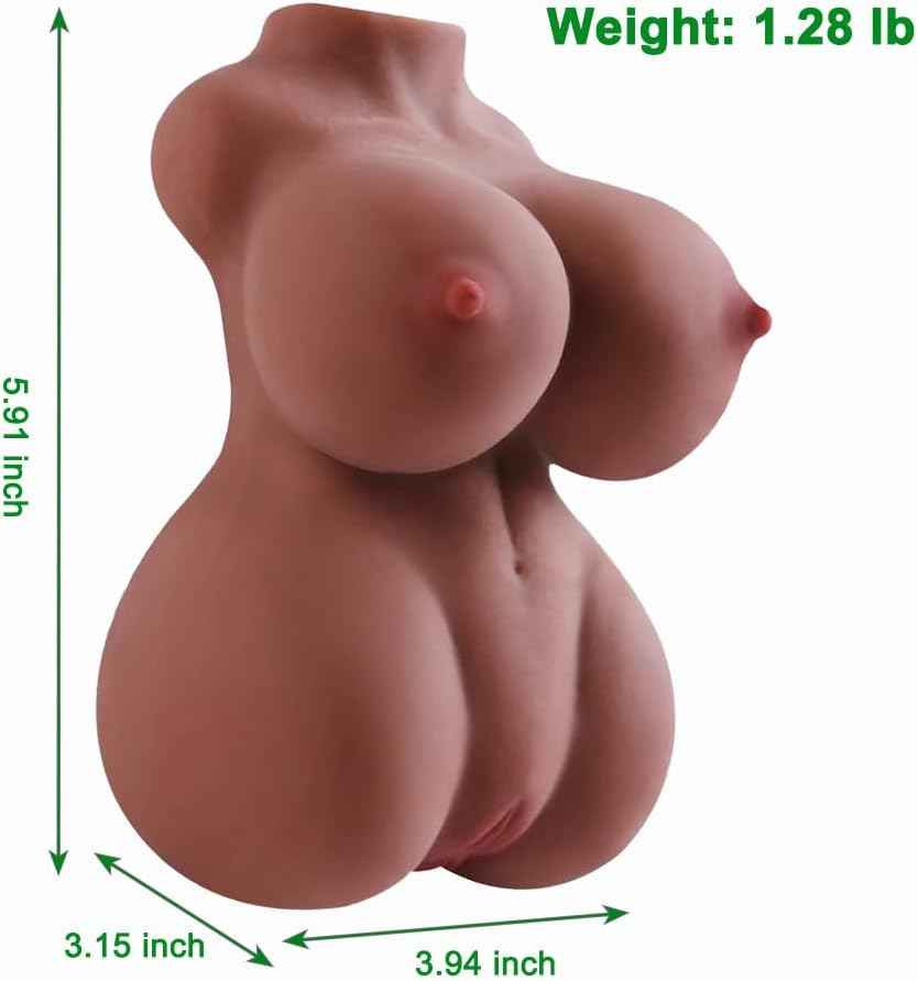 1.28LB Sex Dolls for Men,TPE Torso Male Masturbator,Lifelike Adult Sex Toys with Breasts and Buttocks,Sex Adult Doll with Pocket Pussy Vaginal (1.28 Pound Brown)