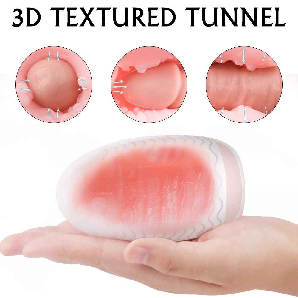 Ultra-Stretchy Male Masturbators Egg,Handheld Male Masturbators Cup with Softer Wrapped, Realistic Pocket Pussy Stroker with Strong Suctions, Adult Sex Toy for Men Masturbation with 3D Lifelike Vagina