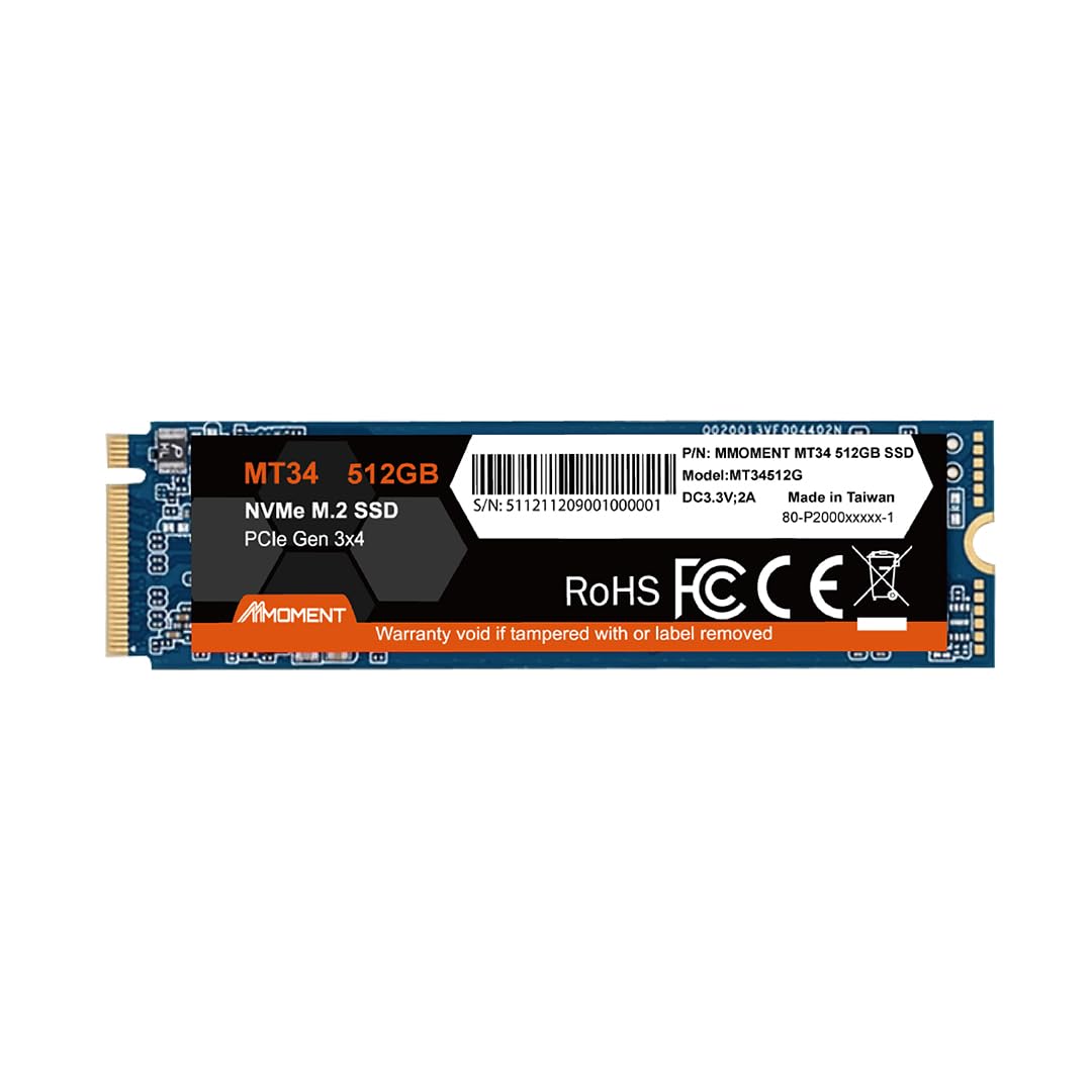 MMOMENT NVMe M.2 2280 PCIe Gen 3x4, Solid State Drive Internal SSD