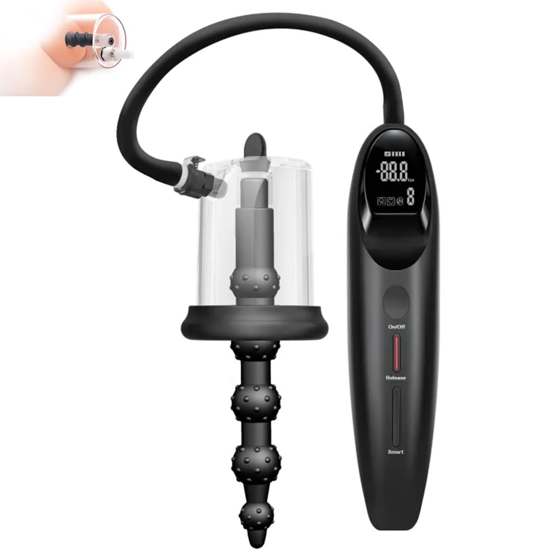 Electric Pump Anal Vacuum Pump, Automatic Pump Anal Plug Vaginal Pussy Dildo Pump Expander, Anal Beads Wand Pumps Enlarger, Prostate Massager Stimulator Masturbator Adult Sex Toys