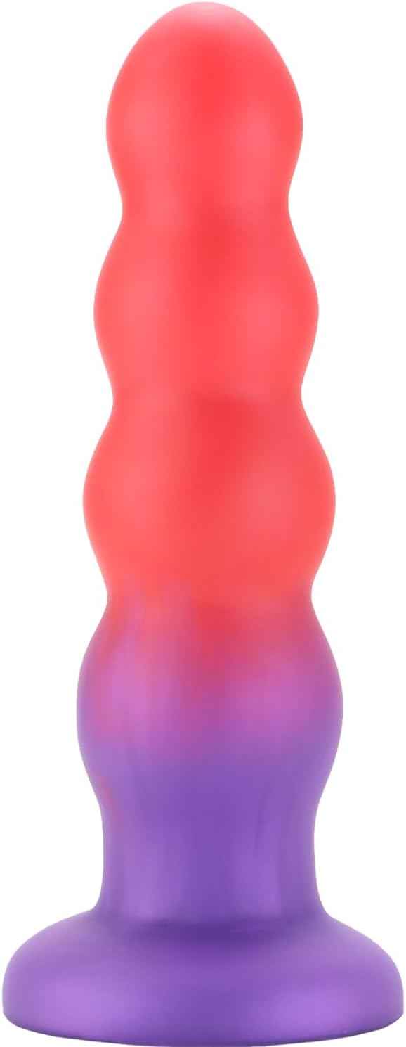 6.3'' Silicone Anal Butt Plug,Soft Anal Beads Anal Trainer Dildo,Anus Dilator Masturbator Adult Sex Toys with Strong Suction Cup for Hands-Free Play,Female G-spot Stimulator & Male Prostate Massager