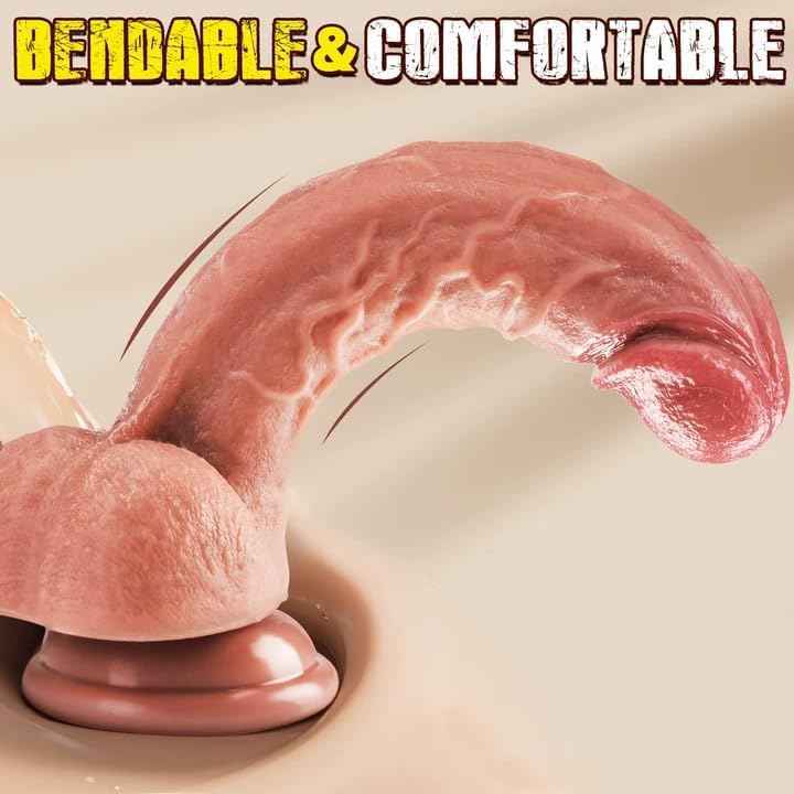SOARE Realistic Silicone Dildo with Strong Suction Cup 7.3 Inch
