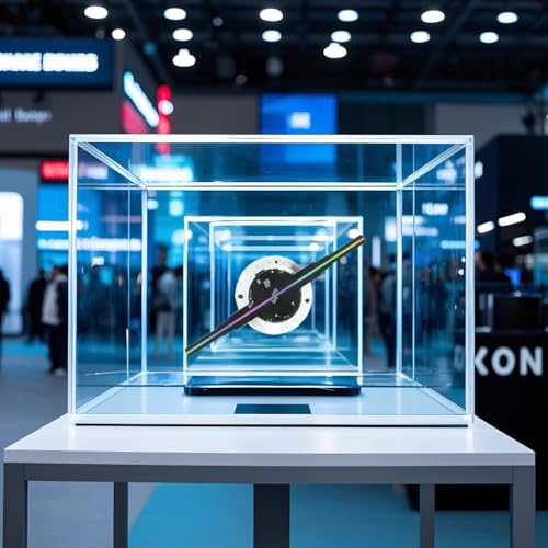Missyou 3DHologramFanLED Holographic Projector with WiFi Bluetooth Remote,1500+ Videos, for Store Display Events Exhibition Wall Mount