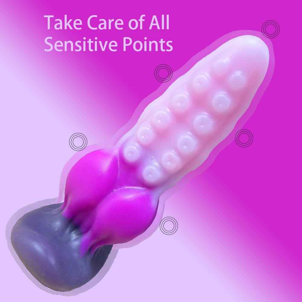 Tentacle Butt Plug with Big Knot,Liquid Silicone Anal Plug with Bumps,Wearable Monster Adult Sex AnalToy,Fantasy Sex Gifts,S&M Anal Trainer Masturbation for Men Women Lesbian Gay and Couples