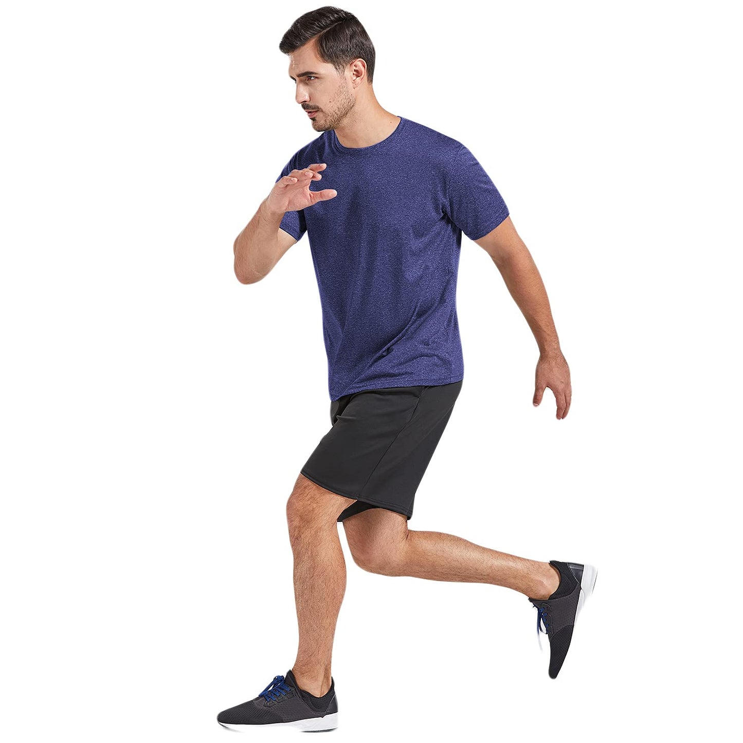 5 Pack Men's Dry Fit T Shirts Athletic Running Gym Workout Short Sleeve Tee Shirts for Men