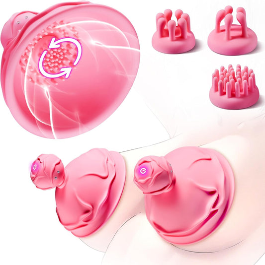 2026 Enhanced Mode Hands Free Nipple Sucking Sensory Toys Woman, Tongue Licker & 4X Suction & 9X Vibration Mode, Clitotial Stimulator Tool m7682q