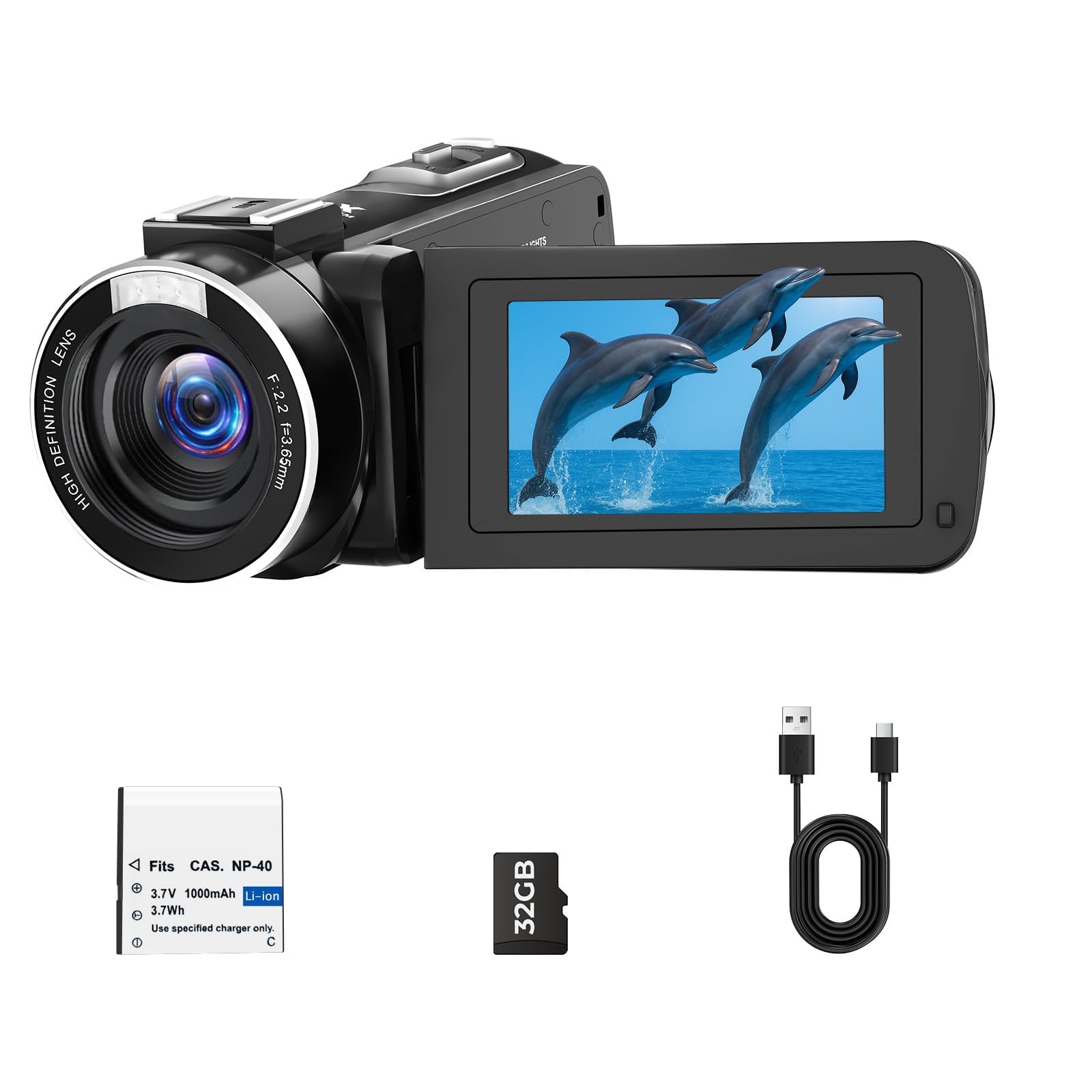 Camcorder Video Camera, Recording Camera for Content Creators