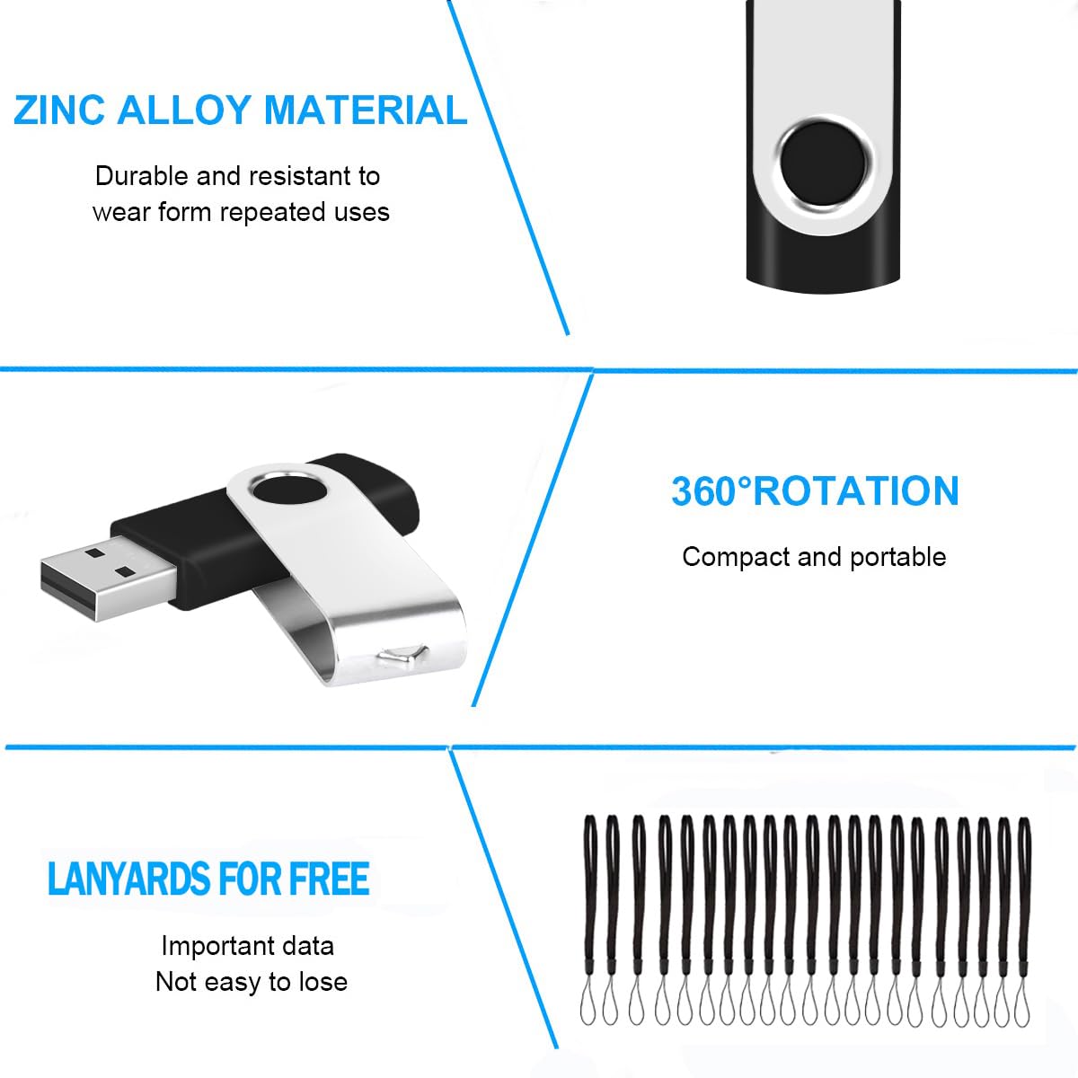 Black USB Flash Drive Pack
