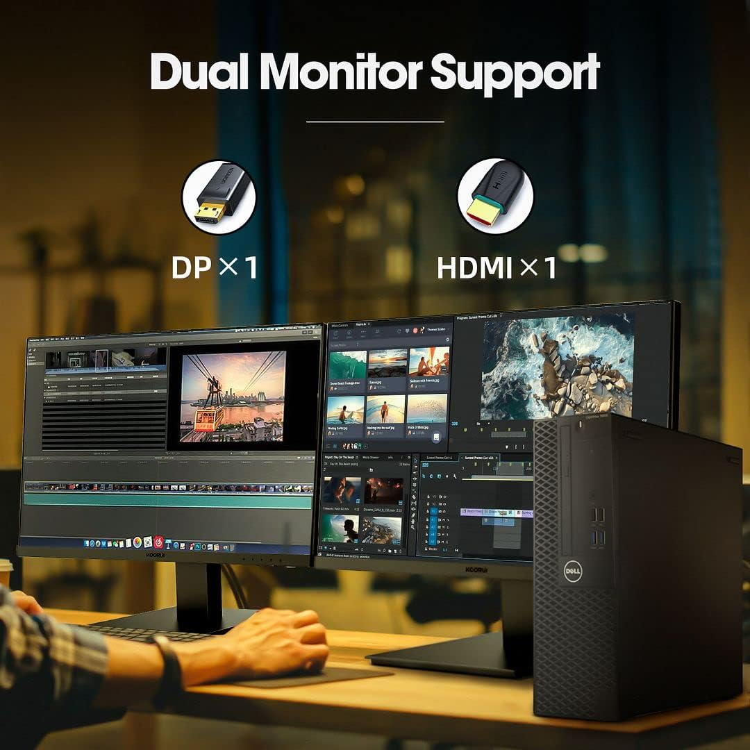 Dell Optiplex 3050 SFF Desktop Computer PC, Intel Quad Core i5-6500 up to 3.6GHz, 16GB DDR4, 256GB SSD, WiFi, 4K Support, DP, HDMI, Windows 11 Pro 64 Bit (Renewed)