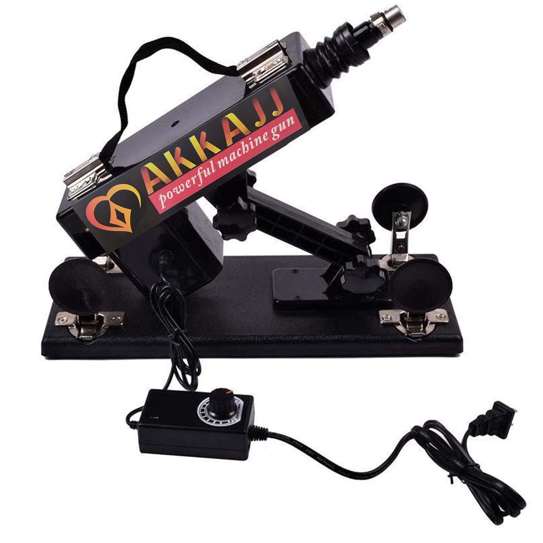 AKKAJJ Larger Motor Sex Machine with a Special Heatable Dildo Automatic Thrusting Machine with Male Masturbation Cup Sex Toys for Women and Men Black