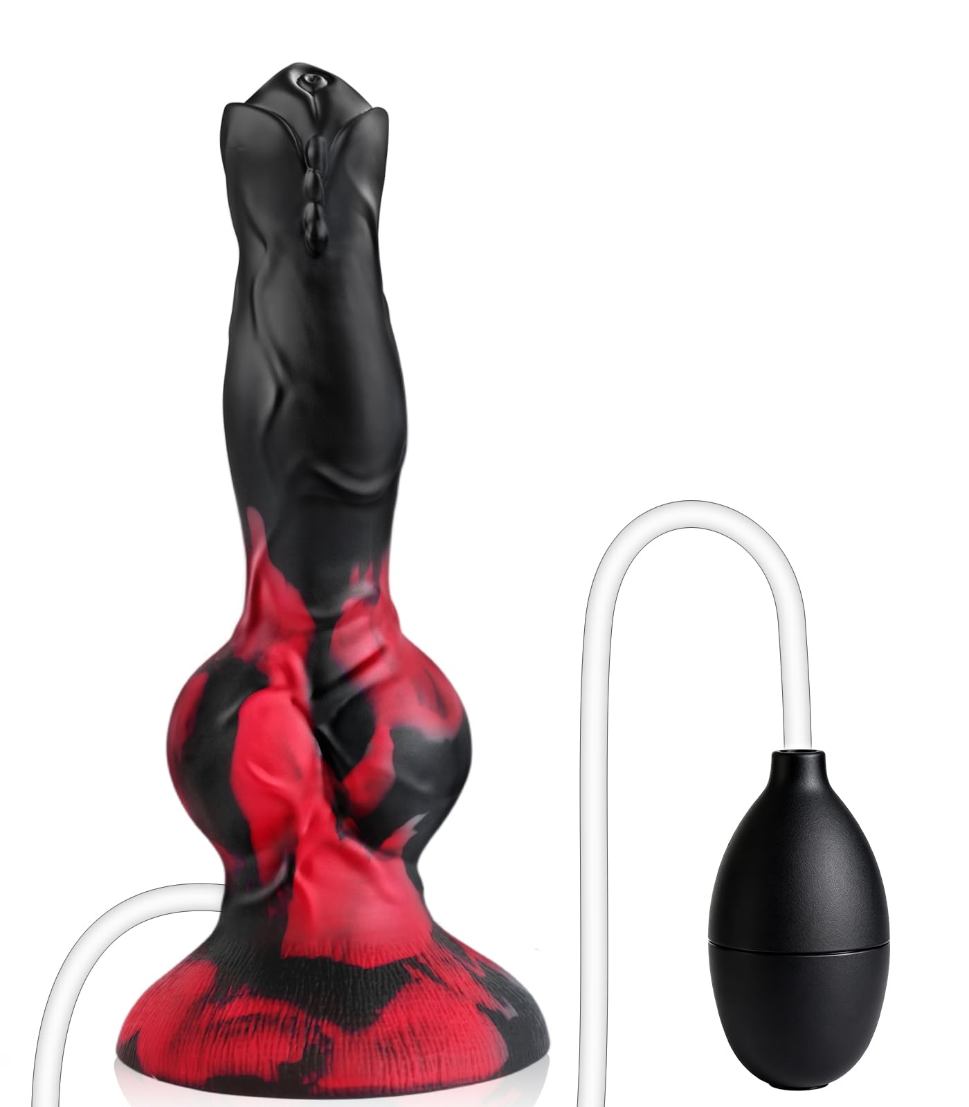 Squirting Monster Dildo Sex Toys, 8.3'' Silicone Ejaculating Fantasy Dildo Soft with 2 Knots, Beginners Dog Cumming Dildos with Suction Cup for G Spot Anal, Adult Sex Toy for Women Men