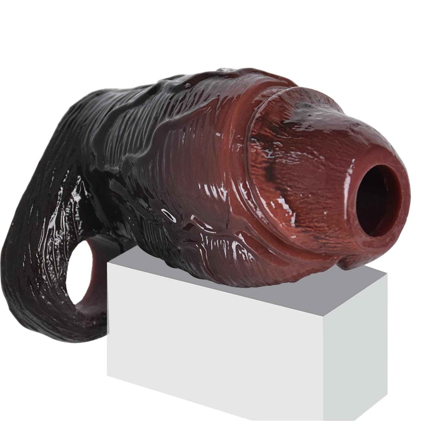SOODAY Wide Large Penis Sleeve Silicone Penis Enlarger Sleeve with Cock Ring, Reusable Penis Extension Sleeve Male Penis Sheath Adult Sex Toy for Men