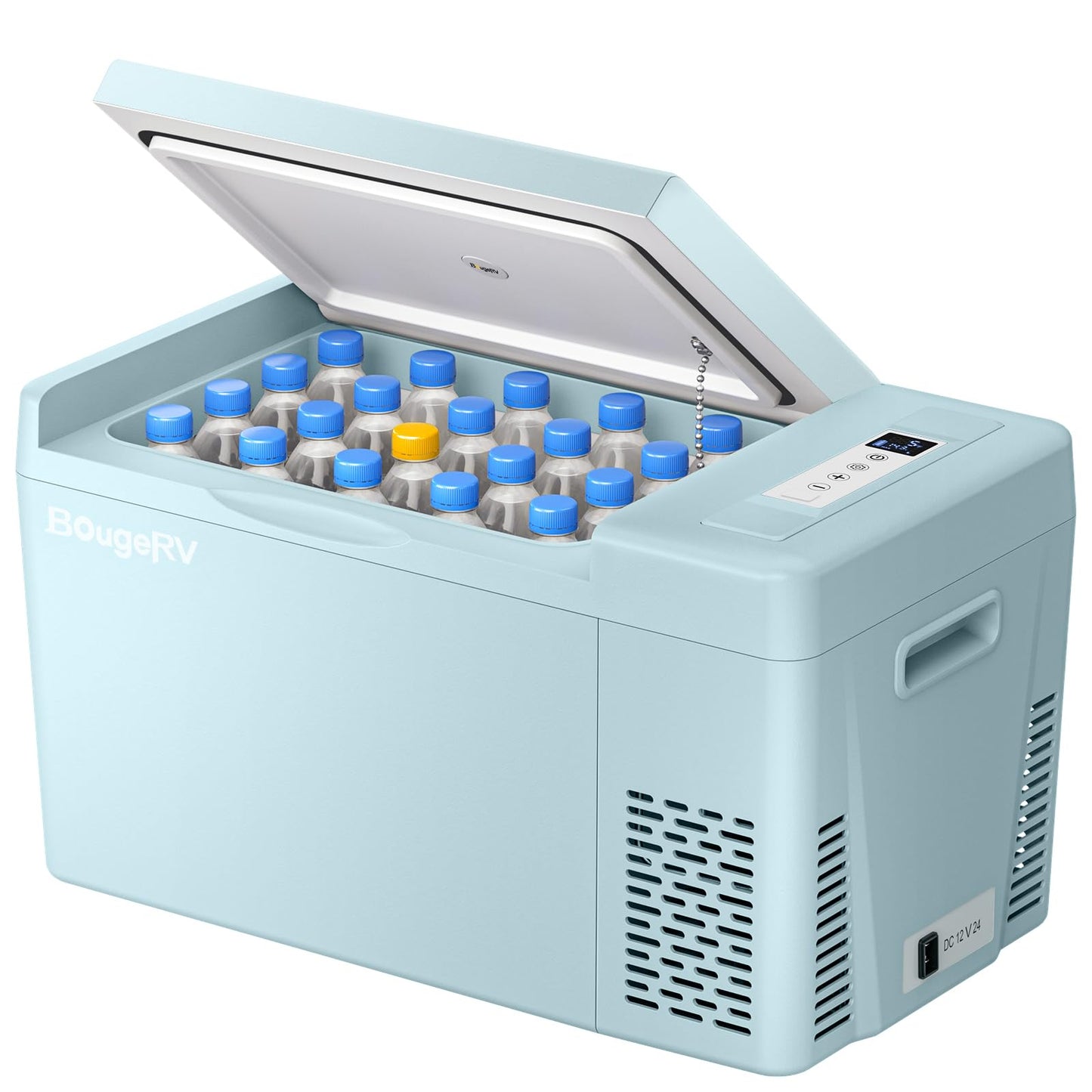 BougeRV Portable Car Freezer 12v Car Refrigerator Car Fridge Compressor Freezer,12/24V DC 110~240 Volt AC,-7℉~50℉