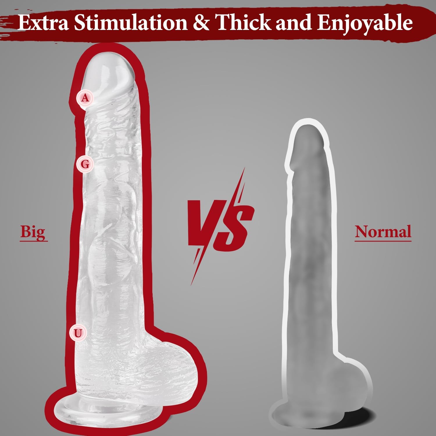 Veatrylove Lifelike TPE Dildo 11.61 Inch with Suction Cup