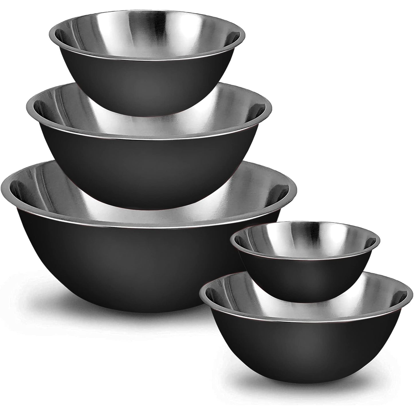 WHYSKO Meal Prep Stainless Steel Mixing Bowls Set, Home, Refrigerator, and Kitchen Food Storage Organizers | Ecofriendly, Reusable, Heavy Duty