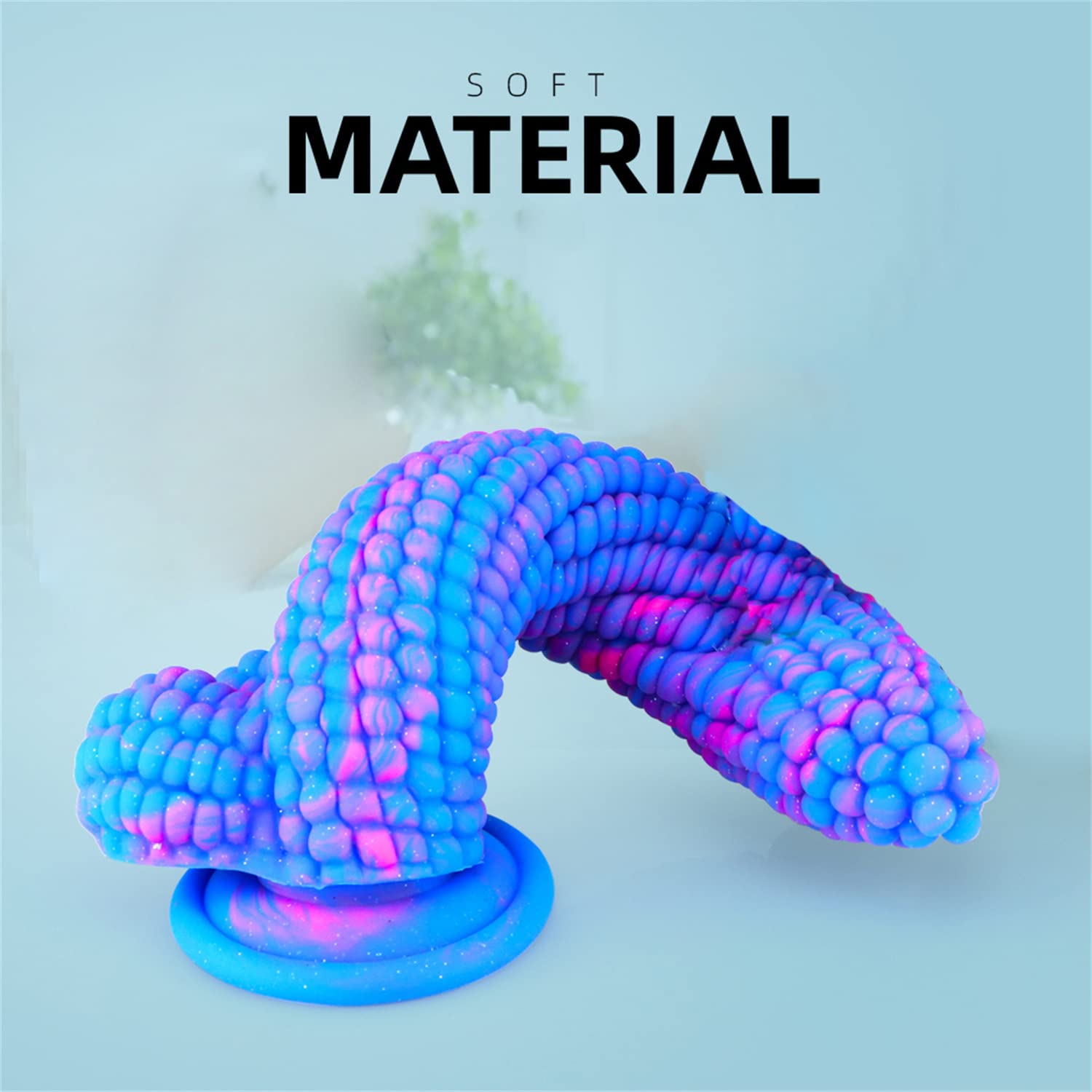 Monster Dildo Colourful Big Grain Corn Adult Sex Toy for Women with Strong Suction Cup 8 Inch Flexible Soft Vegetable Dildos