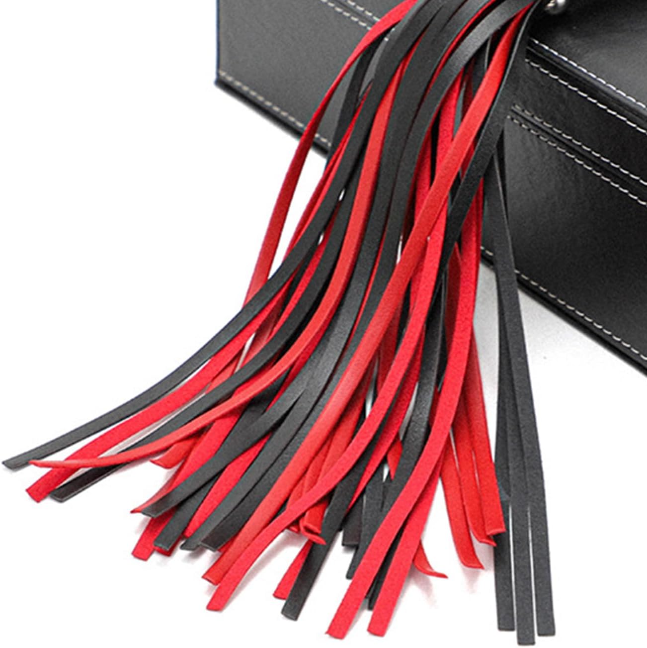 BDSM Flogger Sex Whip Red Horse Whip, Sex Toy for Adult Play SM Role Play Bedroom Spanking, Leather Flogger for Couples Fetish Men Women