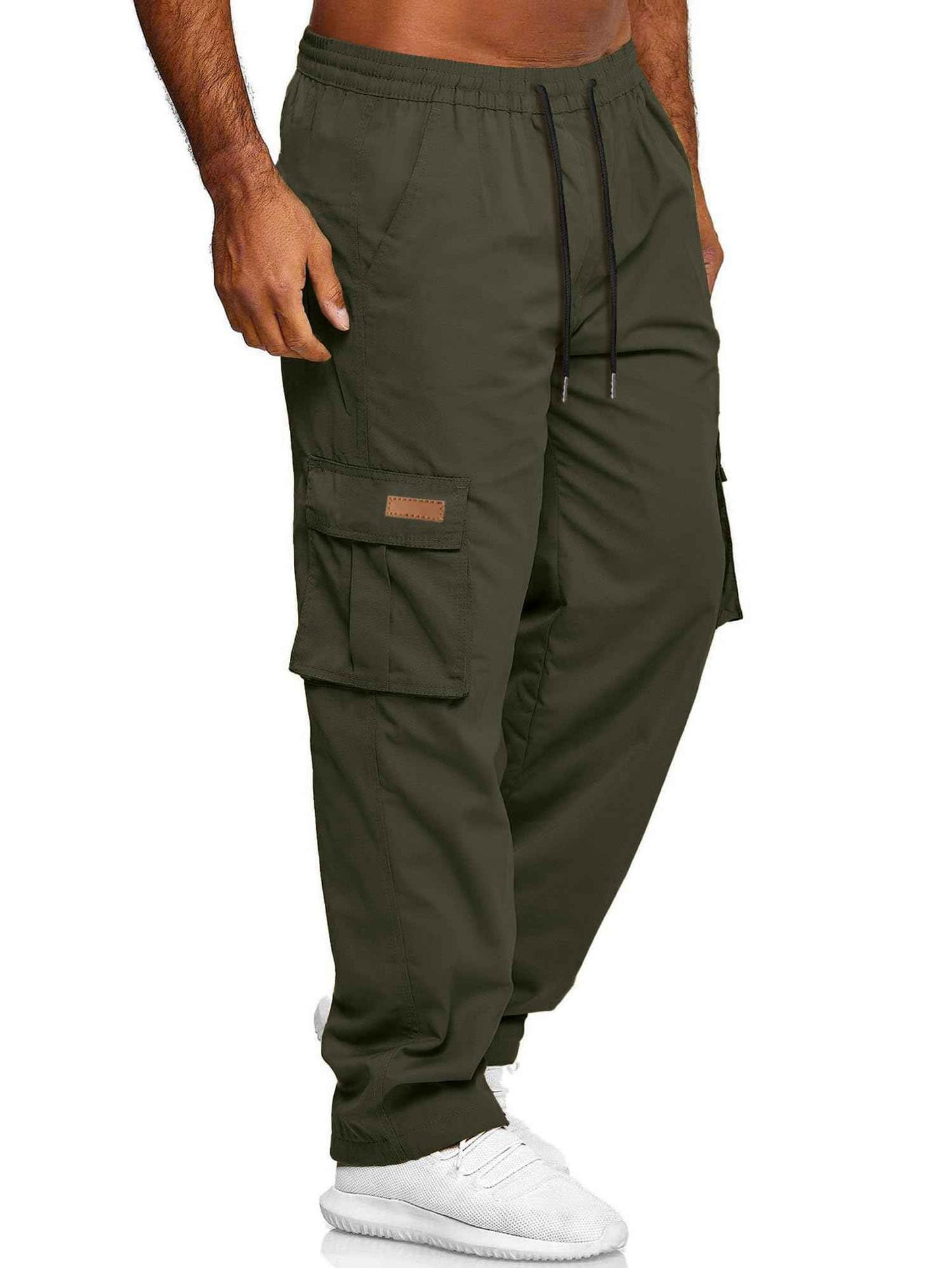 HOTake Men's Casual Cargo Sweatpants Waist Drawstring Joggers Hiking Tactical Pants for Men with Pockets