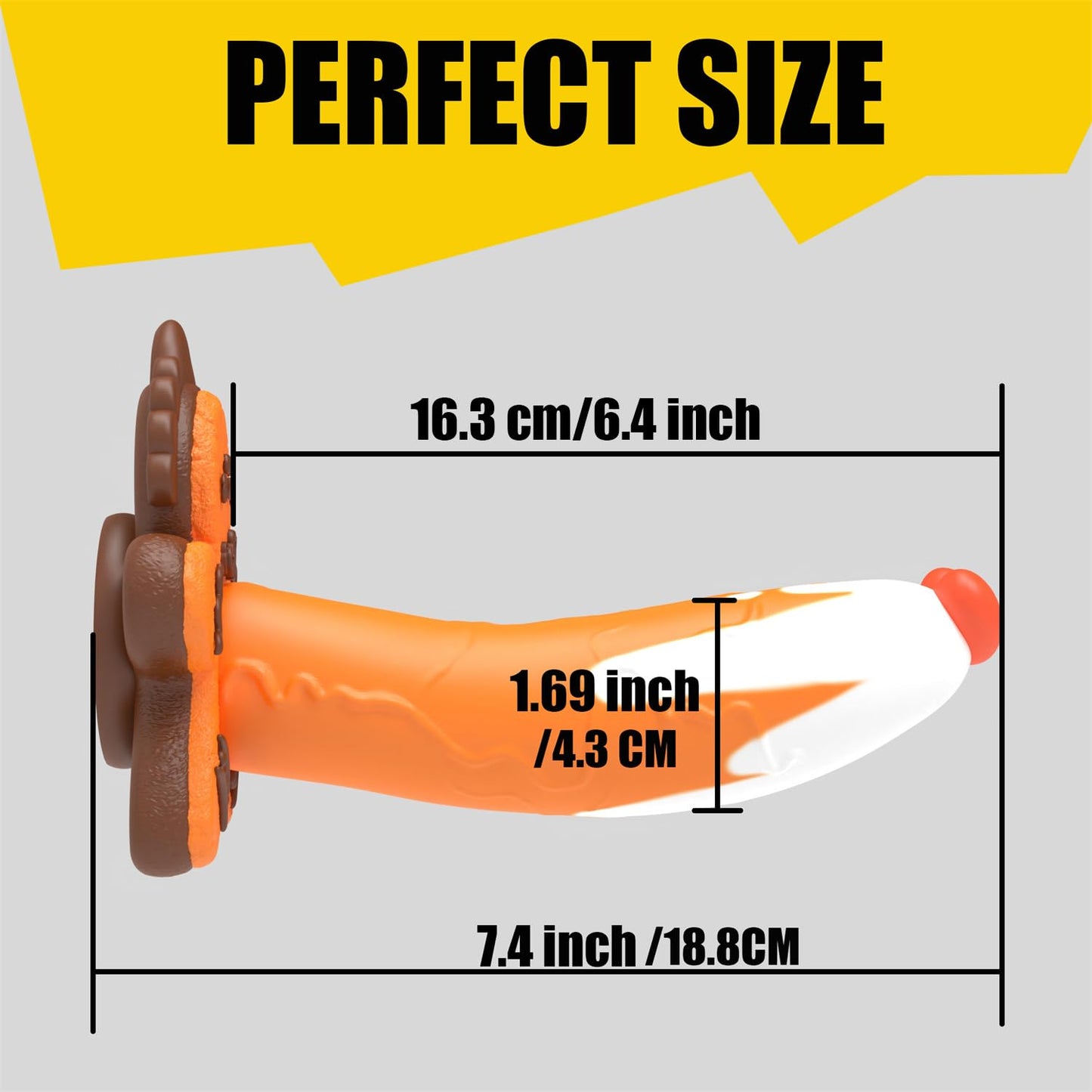Aimitoy 7.4 Inch Realistic Dildo, G spot Thick Big Dildo Stimulation, Clitoral Vagina and Anal Stimulation with Strong Suction Cup, Silicone Penis Sex Toys for Women Lesbian Beginner