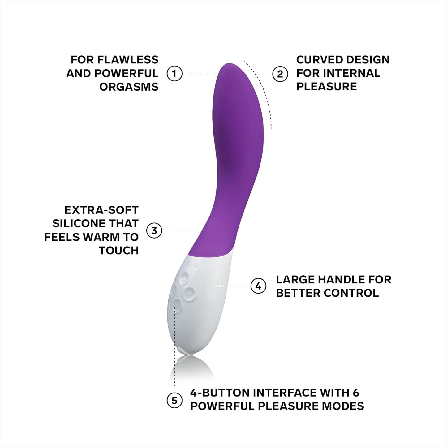 LELO Mona 2 G Spot Vibrator Body-Safe Silicone Rechargeable