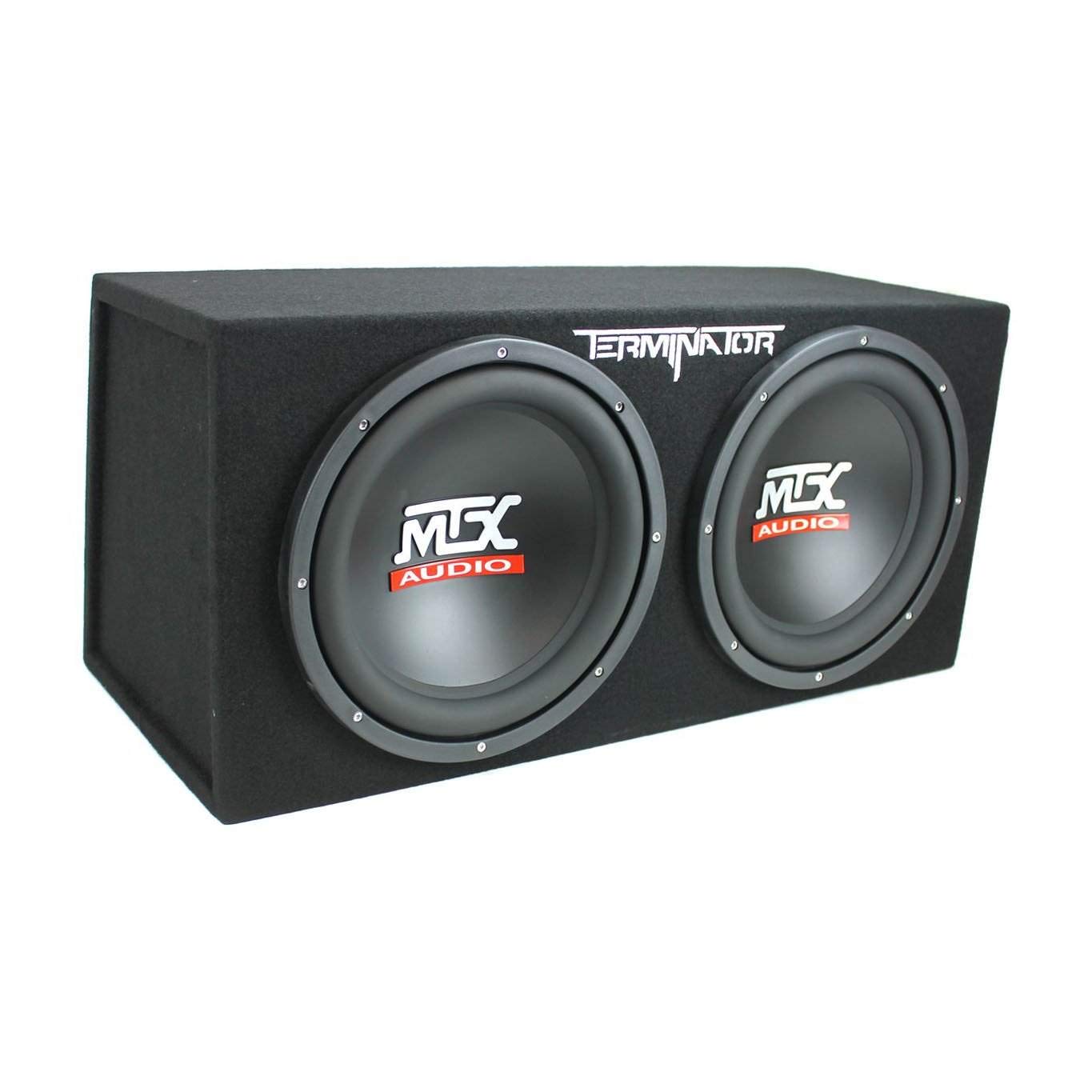 MTX 12-Inch 1200-Watt Car Audio Dual Loaded Subwoofer Box Enclosure with Venting System (2 Pack)