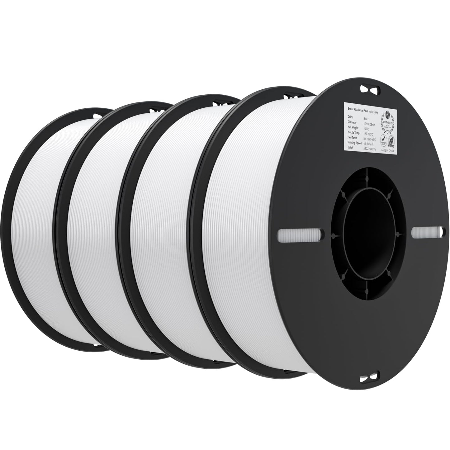 Creality 3D Printer Filament, PLA Filament Bundle for 3D Printing, Ender PLA Filament No-Tangling, Strong Bonding & Overhang Performance, Accuracy +/- 0.02mm