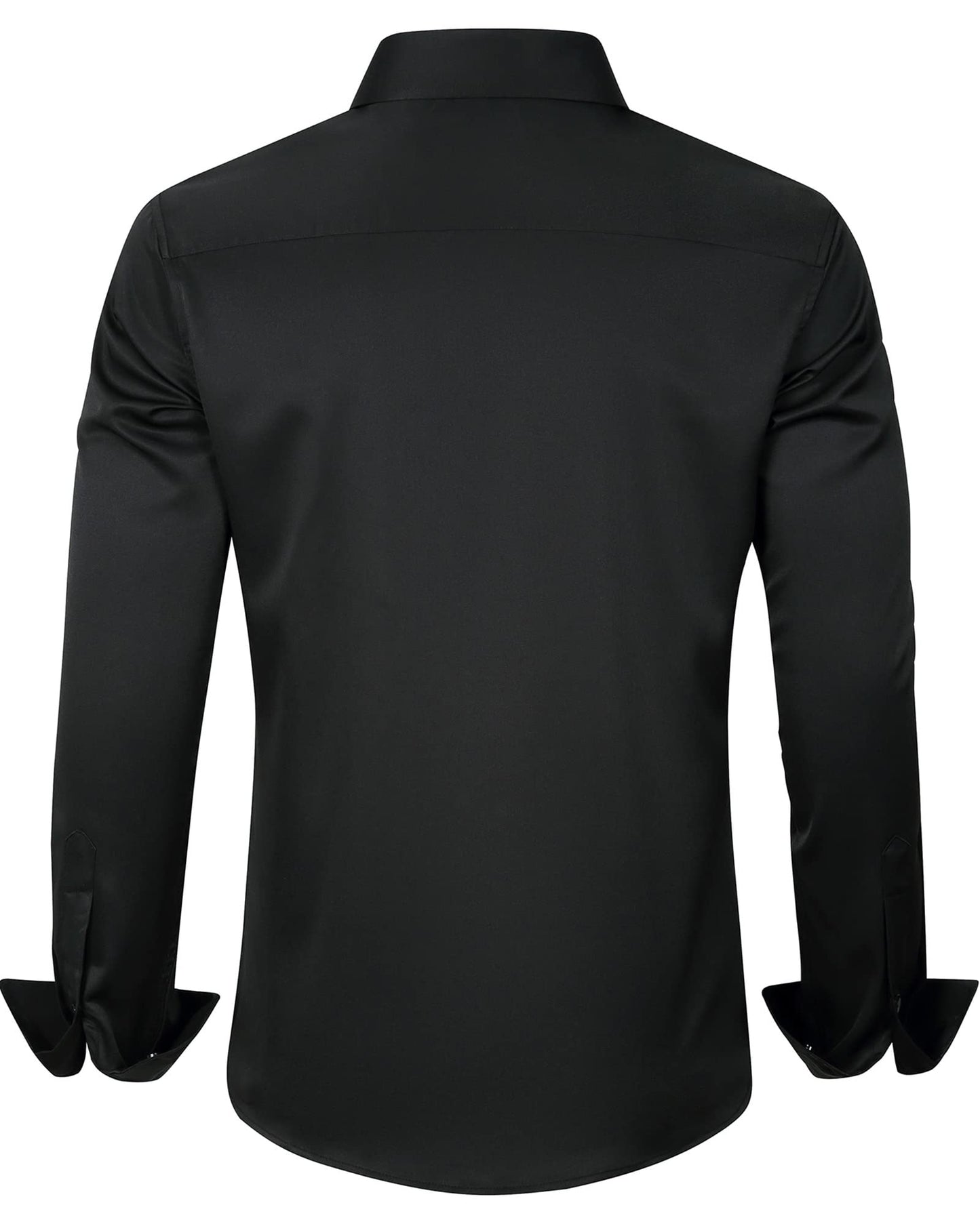 J.VER Men's Dress Shirts Solid Long Sleeve Stretch Wrinkle-Free Formal Shirt Business Casual Button Down Shirts