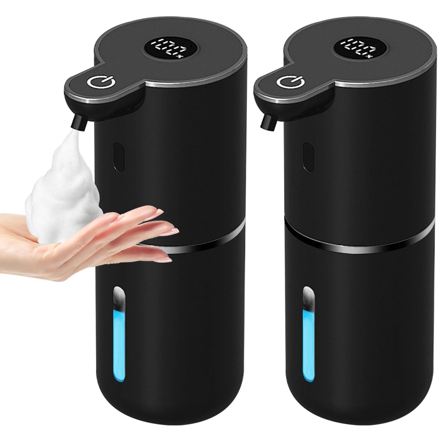 OHIFAST Automatic Soap Dispenser Touchless, USB Rechargeable Smart Hand Soap Dispenser, 6-Level Adjustable, 12.8oz/380mL Wall Mounted for Bathroom Kitchen Dish Soap