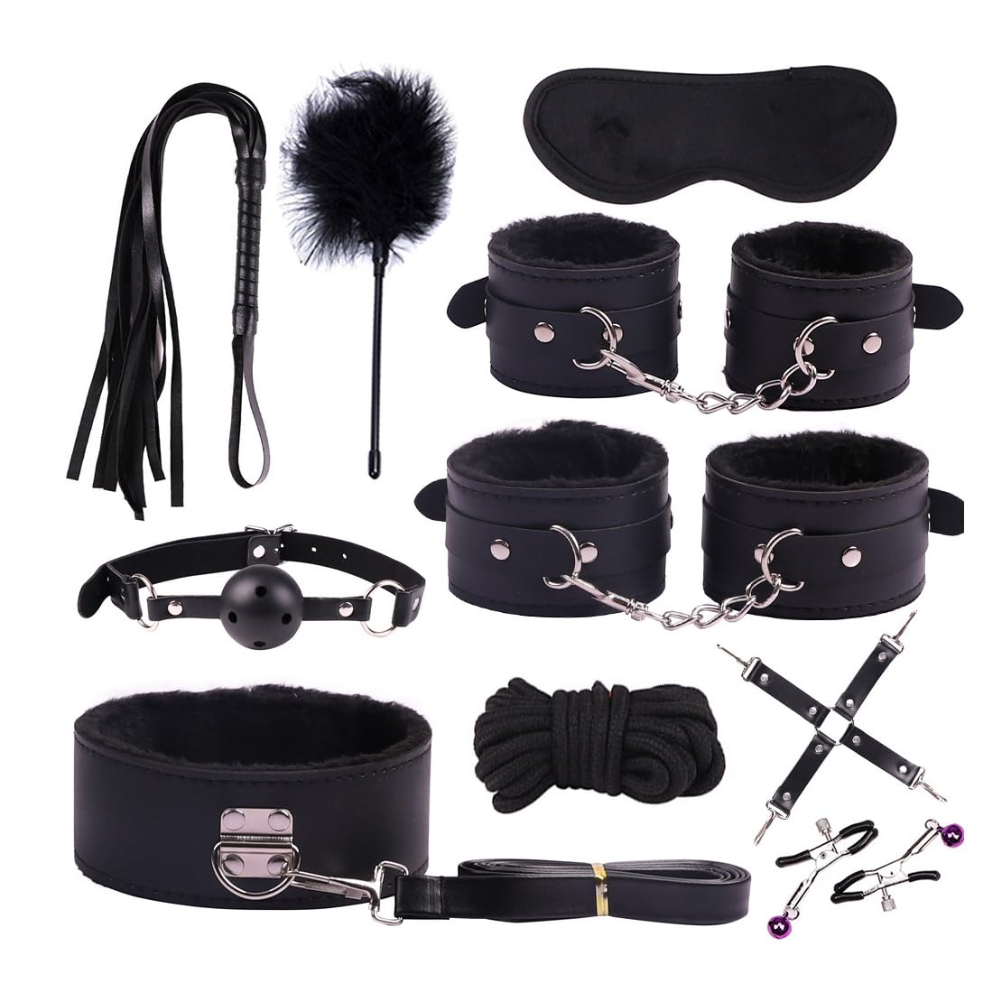 35PCS Sets Sex Toys kit for Adult BDSM Toys Anal Sex Toys Anal Plug Flirt Stick, Sex BDSM Bondage Restraints Kit