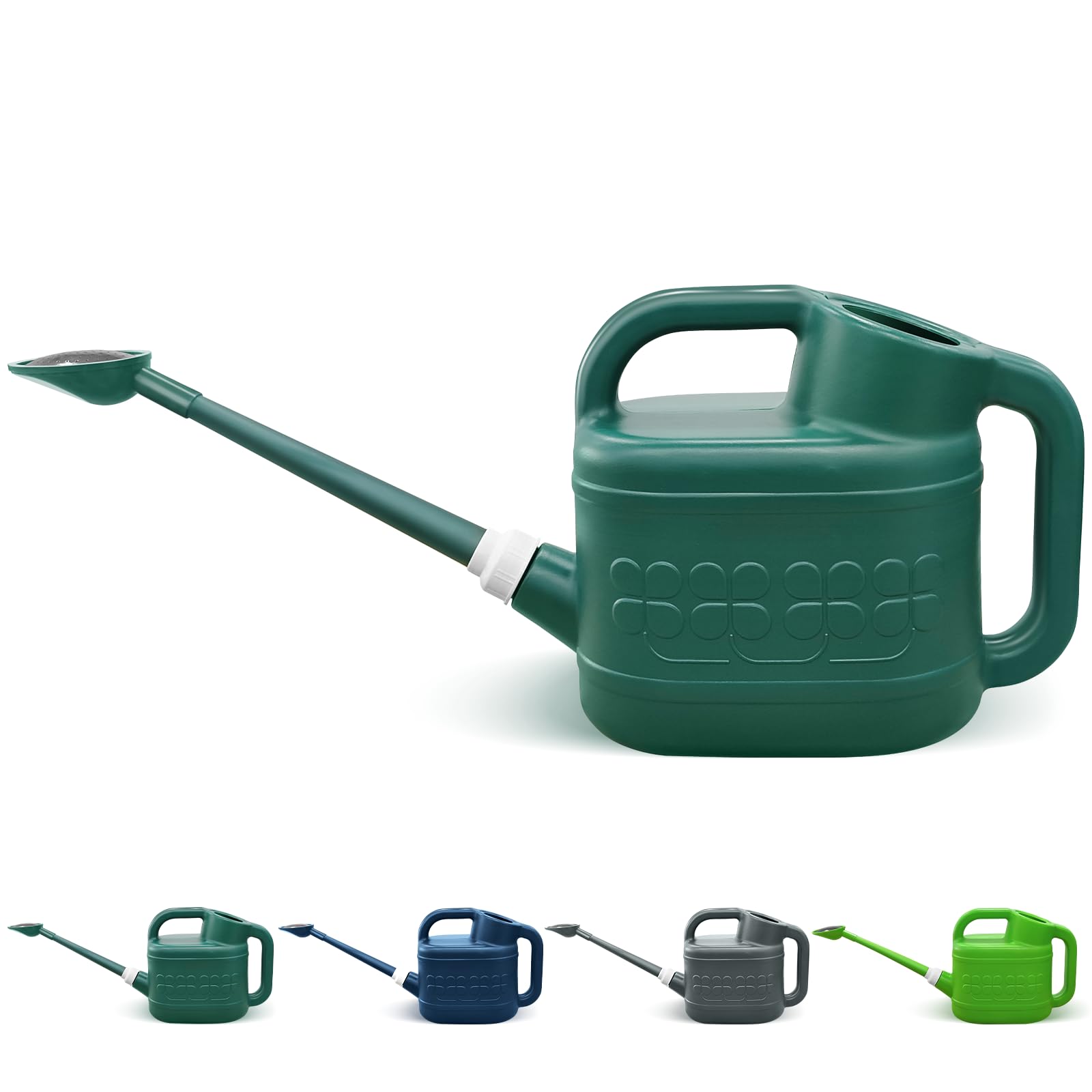 Watering Can, Garden Watering Can Outdoor, Plant Water Can with Removable Long Spout and Stainless Steel Sprinkler Head, Large Plastic Outdoor Watering Cans for Gardening Flower Plants