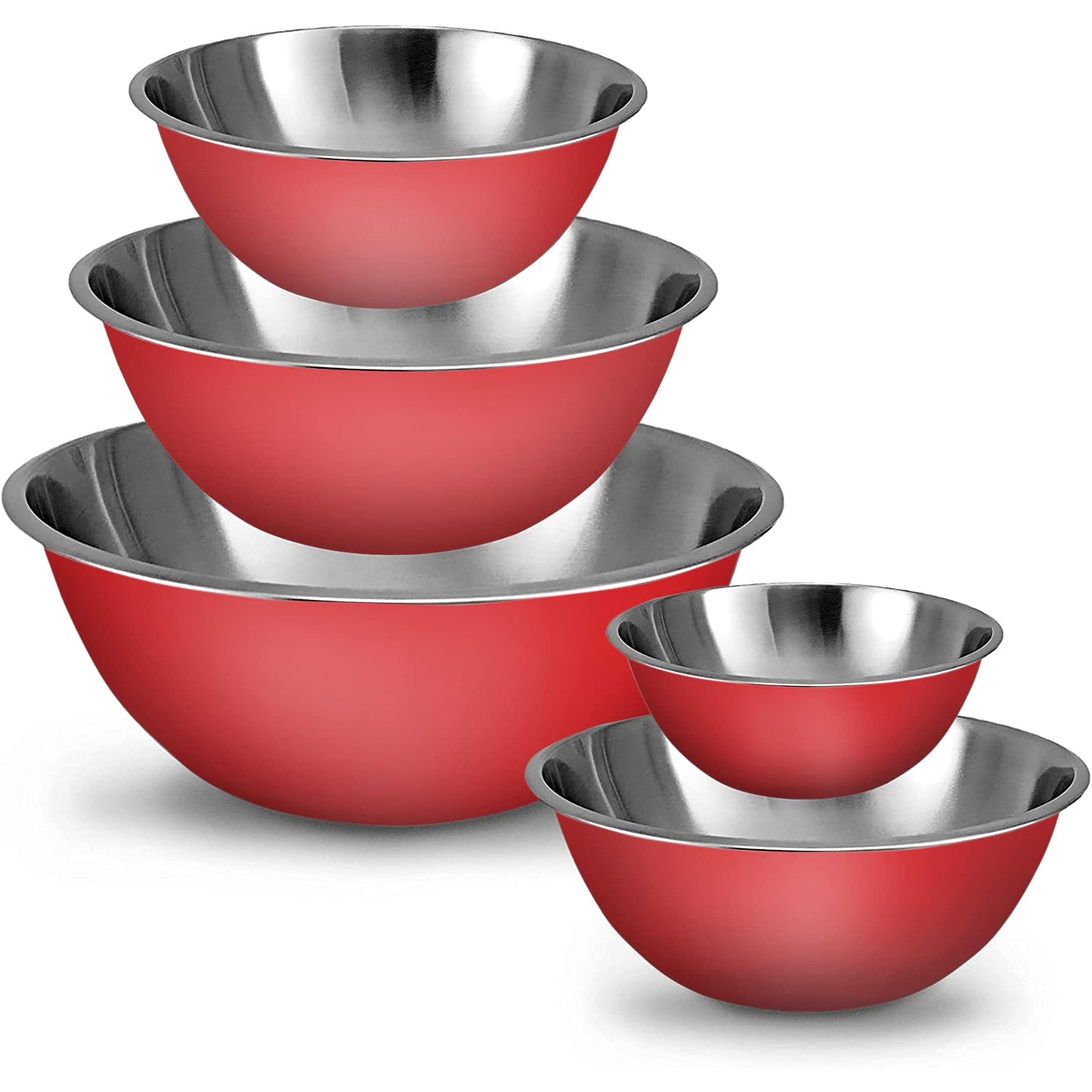 WHYSKO Meal Prep Stainless Steel Mixing Bowls Set, Home, Refrigerator, and Kitchen Food Storage Organizers | Ecofriendly, Reusable, Heavy Duty