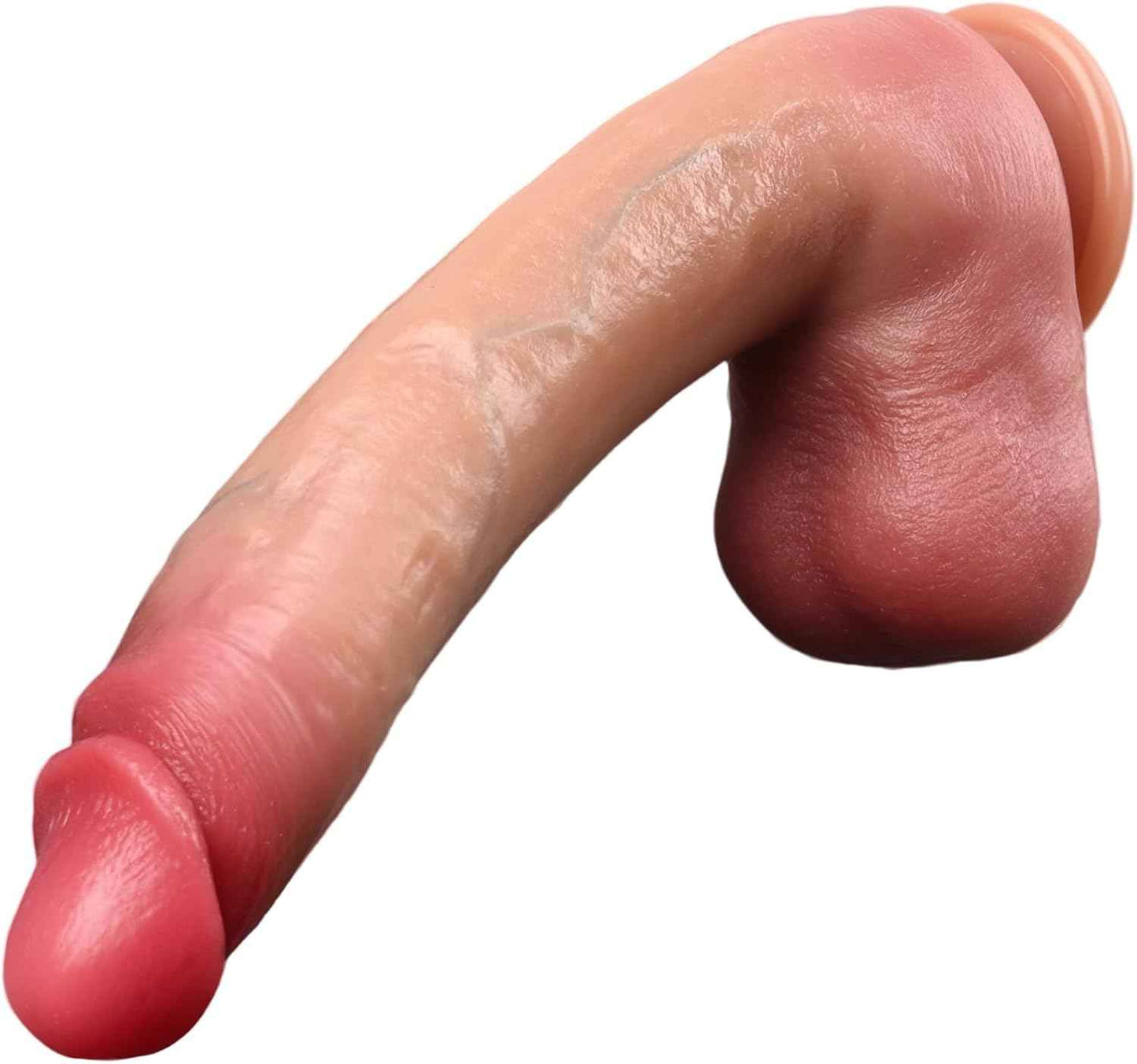 Aneader Realistic Dual-Density Silicone Dildo 10.2-inch Suction Cup