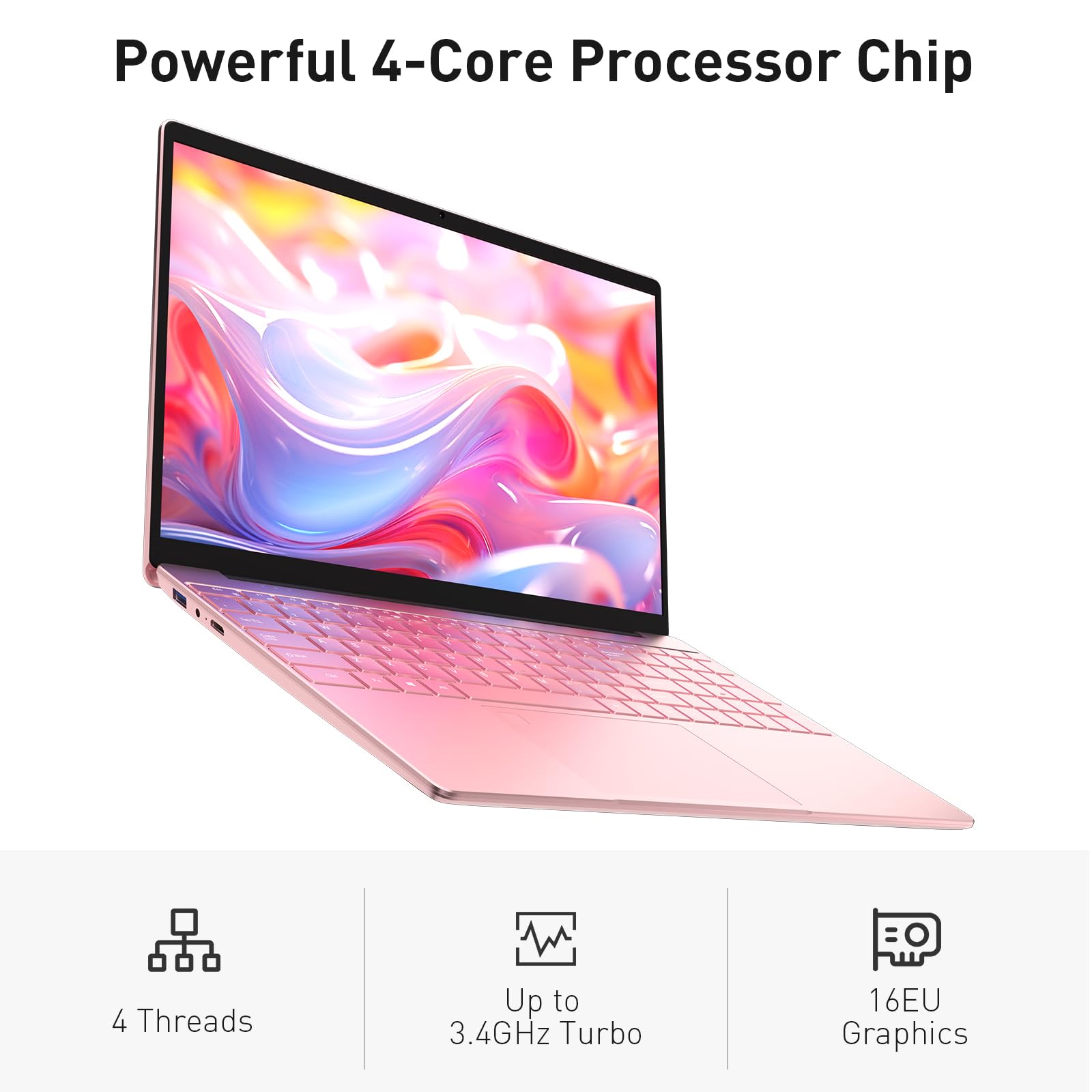 Auusda Business Laptop Computer for Work, Notebook PC for College Students, FHD Display, 4-Core Processor, Backlit Keyboard, Fingerprint ID, Up to 10TB Storage