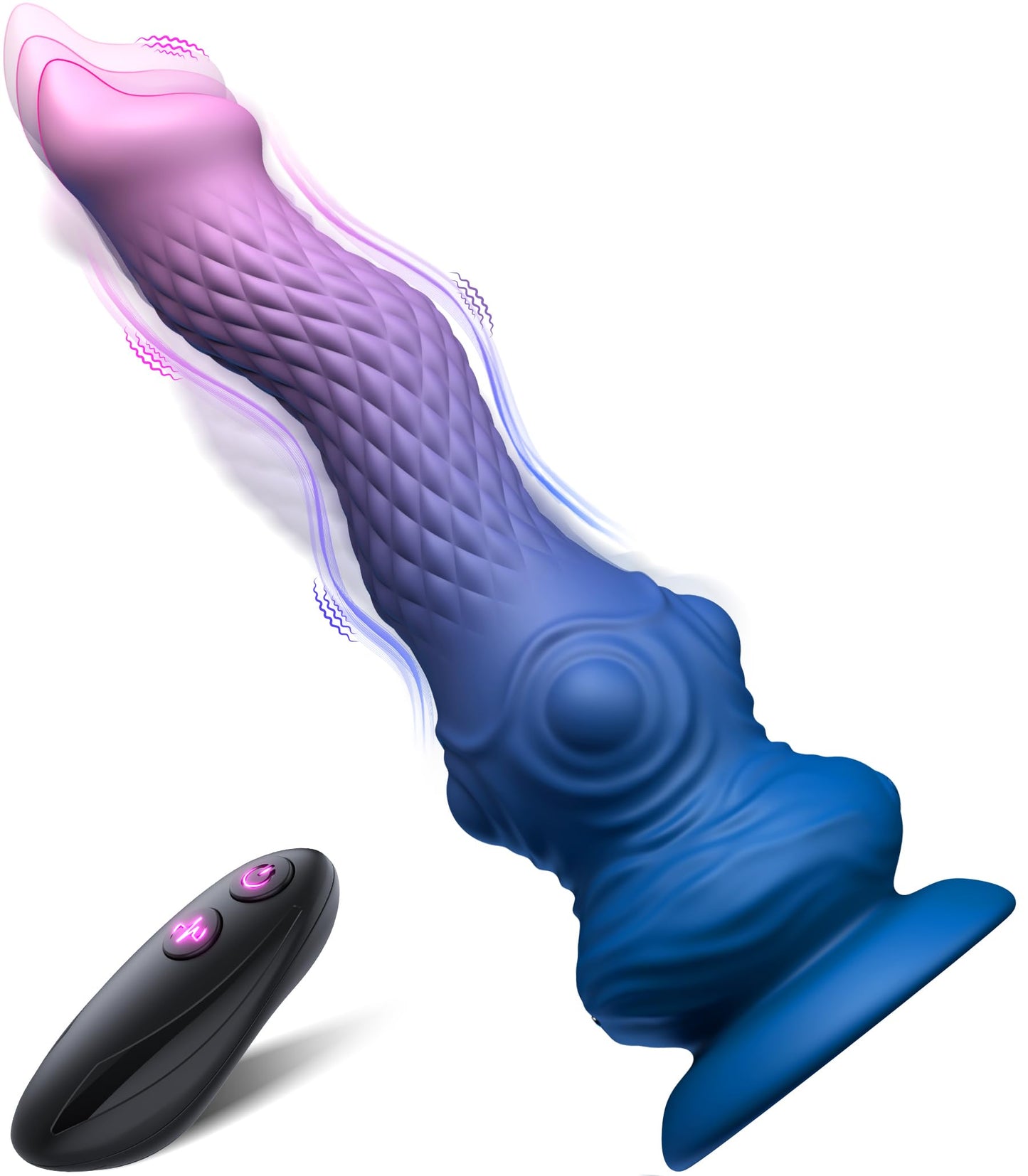 Thrusting Dildo Fantasy Monster Dildos - 9.0" Hiadub Sex Toys Wriggle Vibrating Dildos Remote Control, Huge Knot Dildo with Suction Cup, Adult Toy G spot Dildo for Women Consoladores
