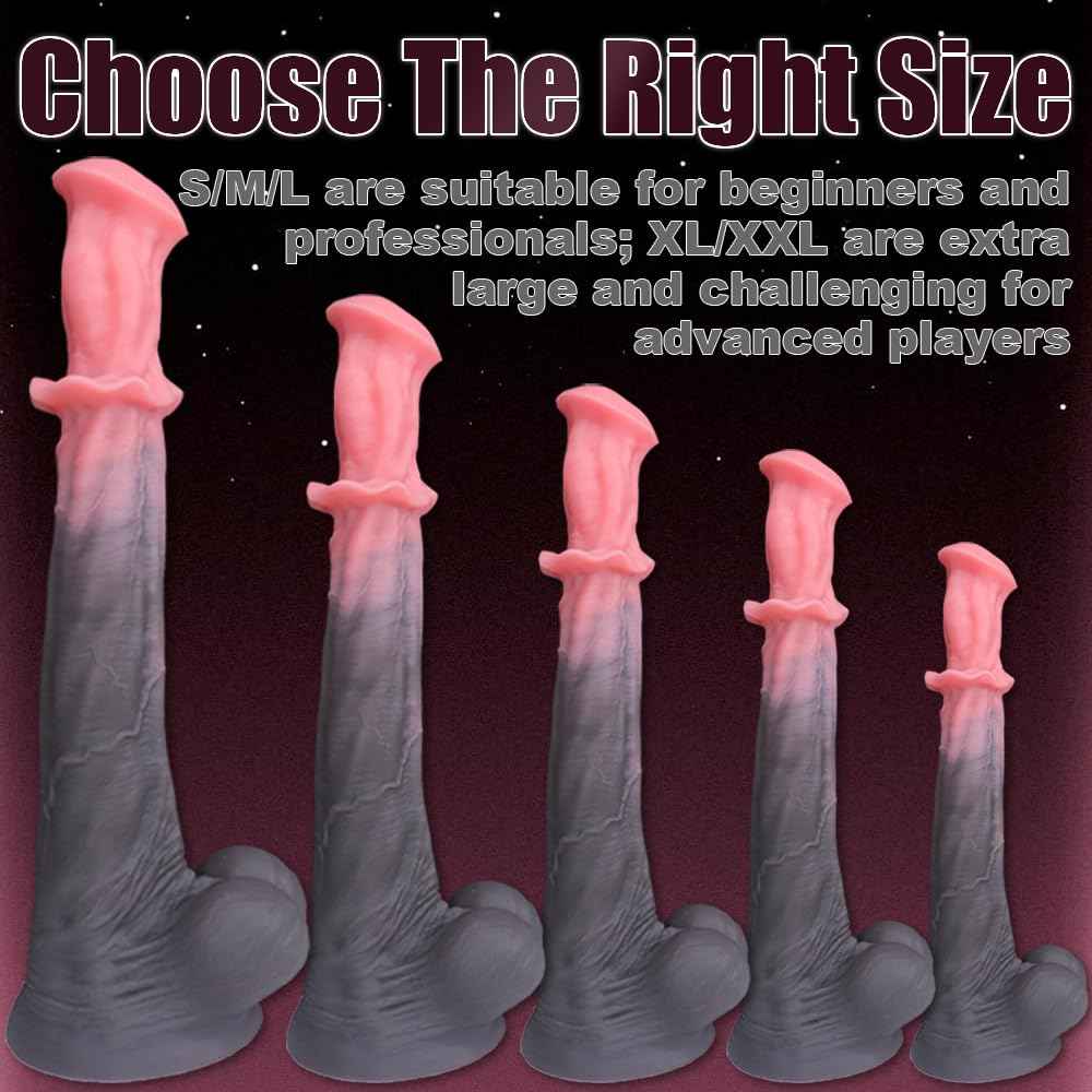 KSOCOEY 21.2" Giant Long Realistic Horse Dildo Monster Fantasy Animal Huge Knotted Anal Dildos with Petal Knot Large Suction Cup G Spot Butt Plug Adult Sex Toys & Games for Gay Men Women